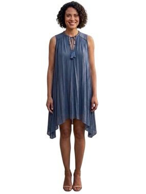 Laura Siegel Silk Sharkbite Hem Dress size S